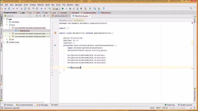 Simple calculator app in android studio смотреть онлайн