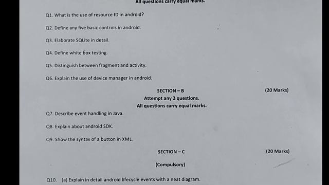 android application development question paper of 3-sem 2023| mca,btech question of 3sem смотреть онлайн