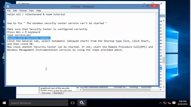 How to fix "The Security Center service can't be started" error message on Windows Pc смотреть онлайн