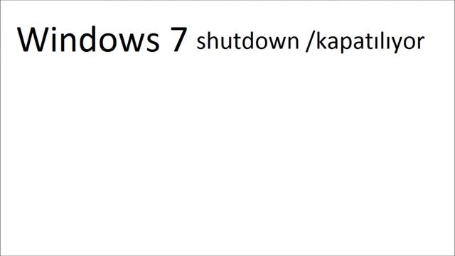 Windows 7 and Vista Shutdown sound смотреть онлайн