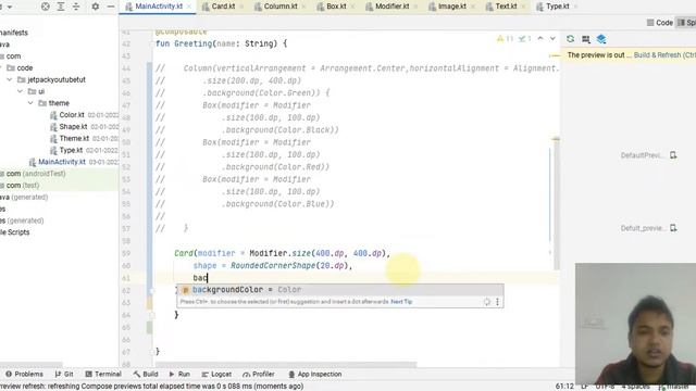 Jetpack Compose tutorial in Hindi #9 - Card In JetPack Compose смотреть онлайн