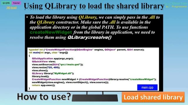 Execute QML 12 - Using QLibrary to load the shared library смотреть онлайн