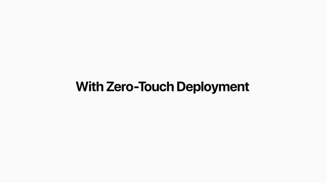 Deploy Apple devices without lifting a finger. смотреть онлайн
