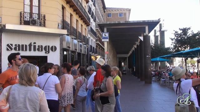 Сарагоса. Испания. Площадь и базилика Пилар. смотреть онлайн