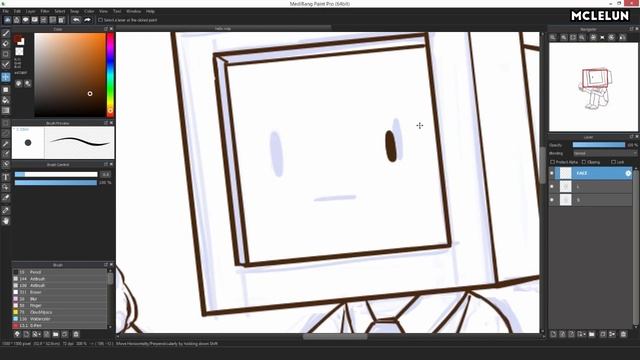 Medibang Paint Pro - Computer Man and Bird смотреть онлайн