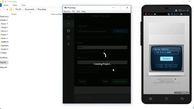 sample how to run PhoneGap project on android and ios device смотреть онлайн