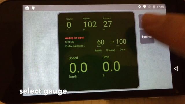 GPS Acceleration ( Android app for measuring car acceleration ) смотреть онлайн