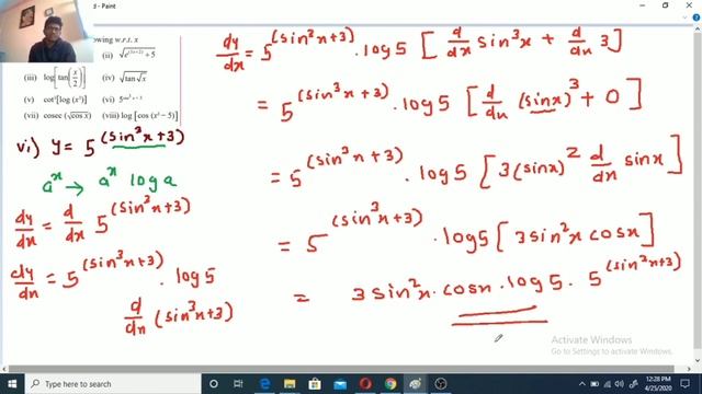 Differentiation class 12 Exercise 1.1 Question 2 (6,7,8) смотреть онлайн