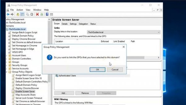 How to Enable Screen Saver on Windows 10 with Group Policy