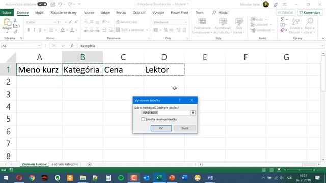 Online Kurz Visio II. Mierne Pokročilý - Ukážka - Sprievodca Organizačná Štruktúra, Excel, Tabuľky смотреть онлайн