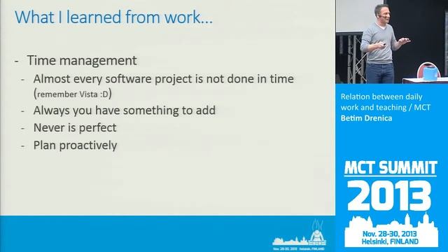 Relation between daily work and teaching / MCT - Betim Drenica смотреть онлайн
