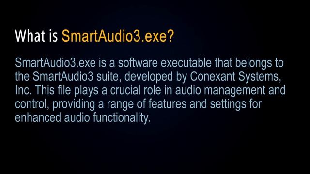 What is SmartAudio3.exe? [ Is This Virus File ] смотреть онлайн