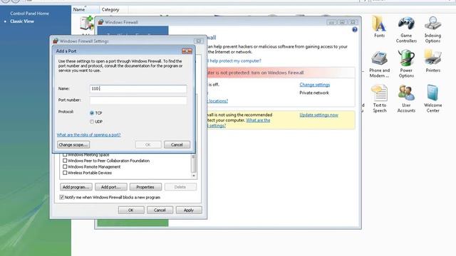 Changing the Windows Vista Firewall Settings.wmv смотреть онлайн