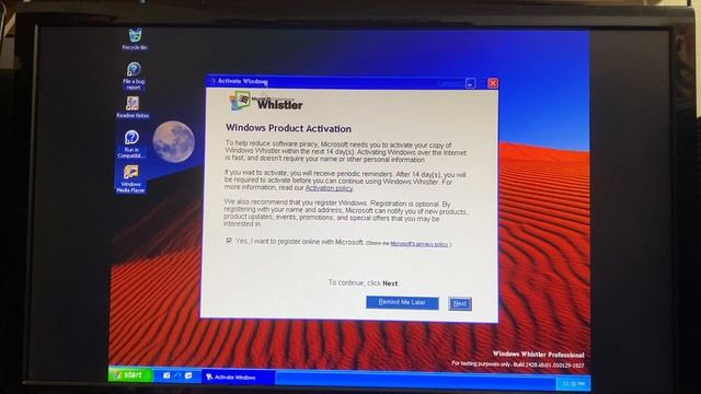 Software Overview: Windows Codename "Whistler" Build 2428 смотреть онлайн