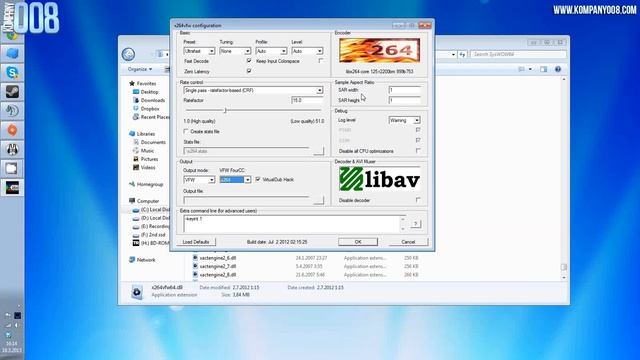 x264vfw Codec and render-settings guide смотреть онлайн