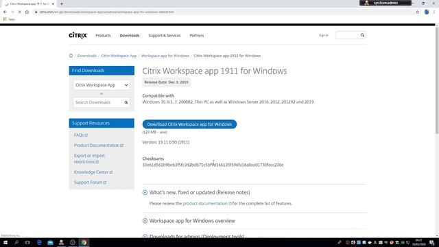Citrix Workspace Install Instructions смотреть онлайн