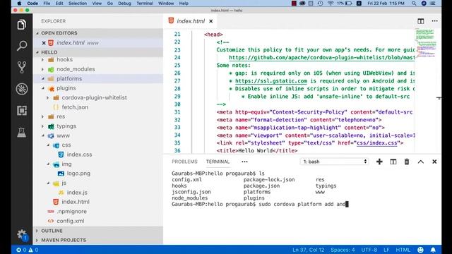Apache Cordova #6: Adding & Removing Platform смотреть онлайн