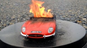 Burning My Jaguar E Type - The Car Is On FIRE - Just A Model Toy Car?