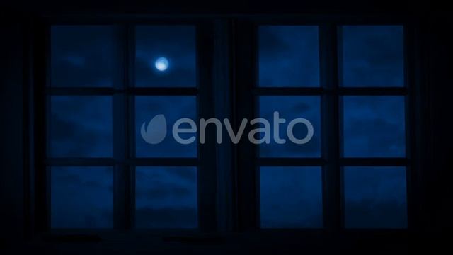 Night Sky And Moon Seen Through Windows | Motion Graphics - Videohive template смотреть онлайн