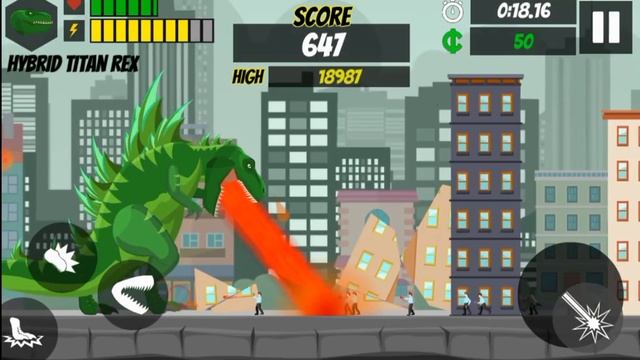 Hybrid Titan Rex: City Rampage | Android Mobile Game смотреть онлайн