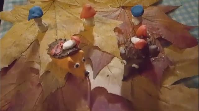 Делаем поделку в садик - Ёжики, грибочки и Паучок смотреть онлайн