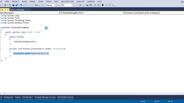 How to display Message box in c# windows application смотреть онлайн