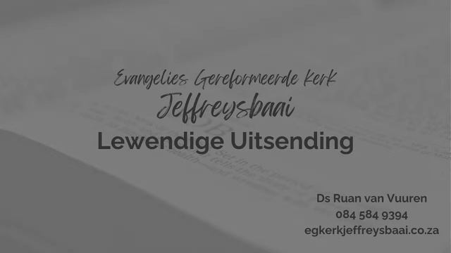 Ds. Gerhard van Eden - 24 Maart 2024 смотреть онлайн