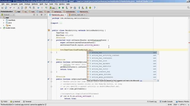 Android TextView ve EditText ile Metin İşlemleri смотреть онлайн