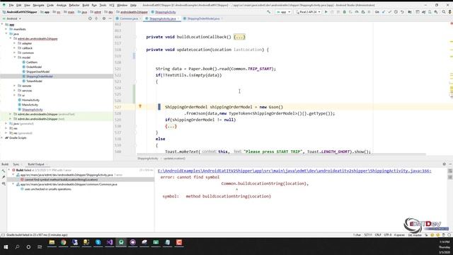 Android Development Tutorial - New Eat It part 72 Shipper app update Estimate Time Delivery смотреть онлайн
