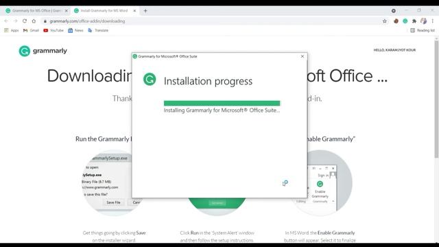 How to INSTALL GRAMMARLY FOR MICROSOFT WORD 2021 😍| ADD GRAMMARLY TO WORD | Grammarly Microsoft wor смотреть онлайн