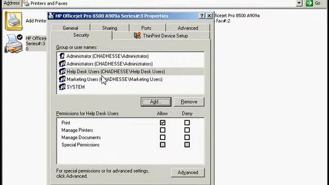 Configuring Printer Permissions.avi смотреть онлайн