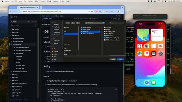 RICOH THETA SDK Build on macOS 14 Sonoma for iOS смотреть онлайн