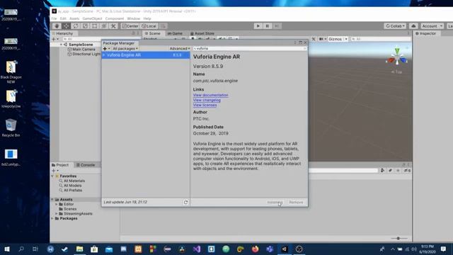 Easily make augmented reality(AR) app using vuforia смотреть онлайн