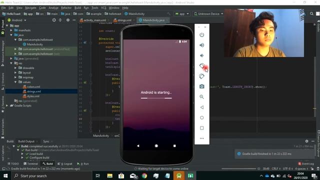 Android Studio Tutorial - Hello Toast & Scrolling Text смотреть онлайн