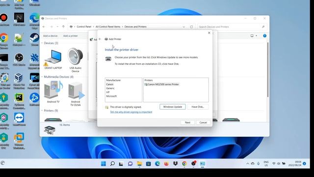 Install a Printer Driver Without a CD/DVD in Windows 11 смотреть онлайн