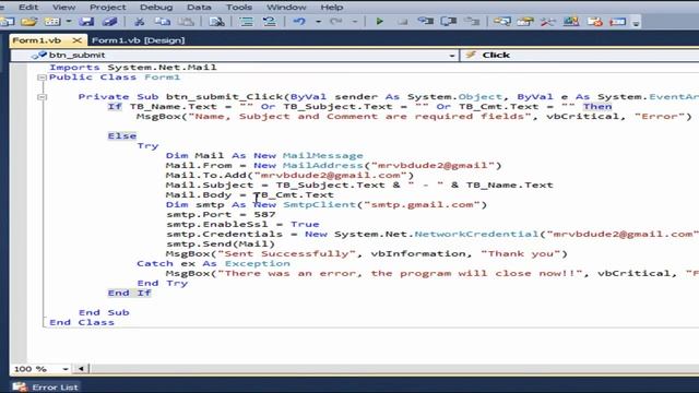 {VB.net} Send Email (Advanced) Tutorial - MrVBDude смотреть онлайн