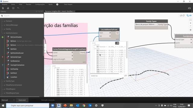 Dynamo Insights - Inserir Famílias numa Curva смотреть онлайн