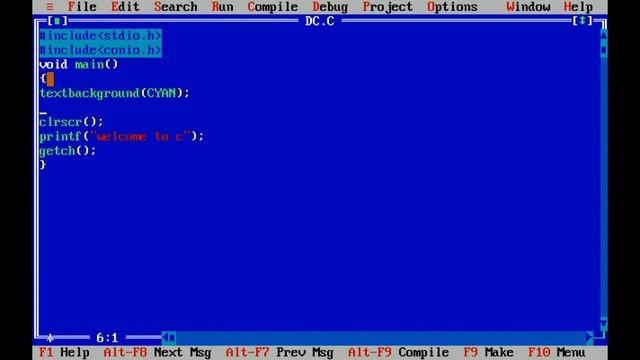 how to change the text or background color of our c program and how to use gotoxy() function смотреть онлайн