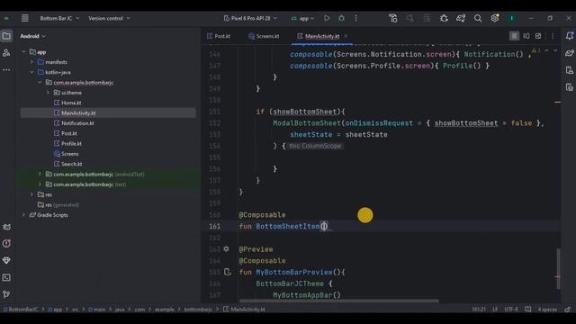 Bottom Sheet in Jetpack Compose using Kotlin | Android Studio смотреть онлайн