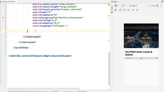 Part-5 || Android Extended UI/UX Design with Animation XML || LAS VEGAS 2020 View || Material Desig смотреть онлайн