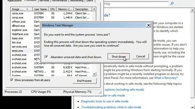 Windows 7 BSOD On Safe Mode смотреть онлайн