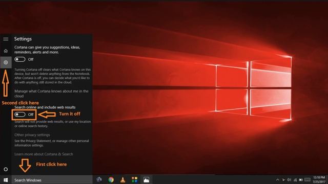 How to Turn Off Web Search Results Form Windows 10 Taskbar смотреть онлайн