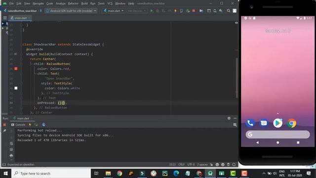 #5 Flutter Raised Button and Snack Bar Widget || Flutter Tutorial for Beginners || Code Flipper смотреть онлайн