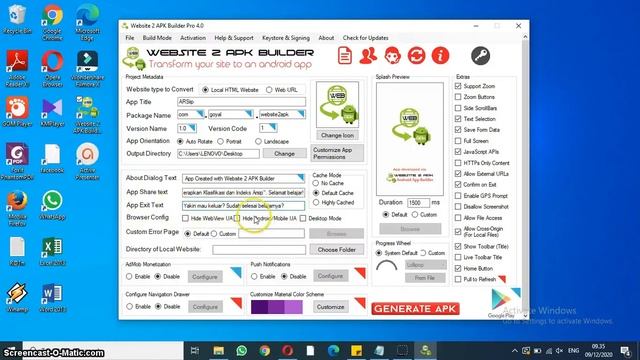 Tutorial Membuat Aplikasi Menggunakan Website 2 APK Builder смотреть онлайн