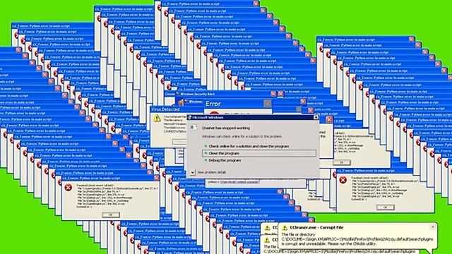 Футаж "Windows error" смотреть онлайн