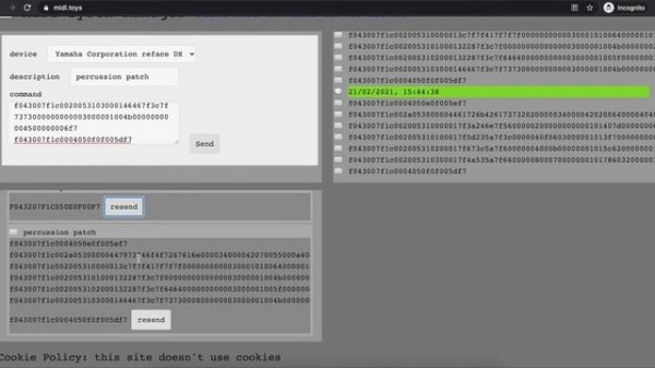 Free midi sysex editor for the browser midi.toys works on osx, windows, linux, android