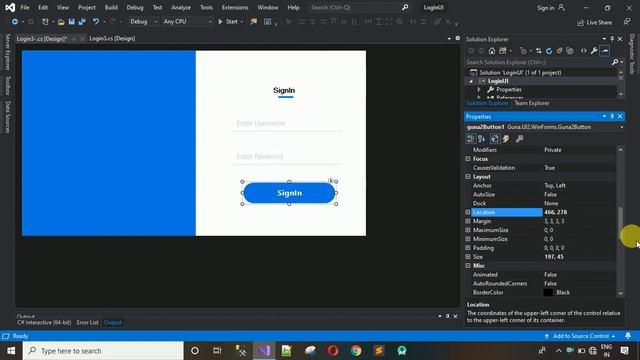Login UI (User Interface) in C# (C sharp) смотреть онлайн