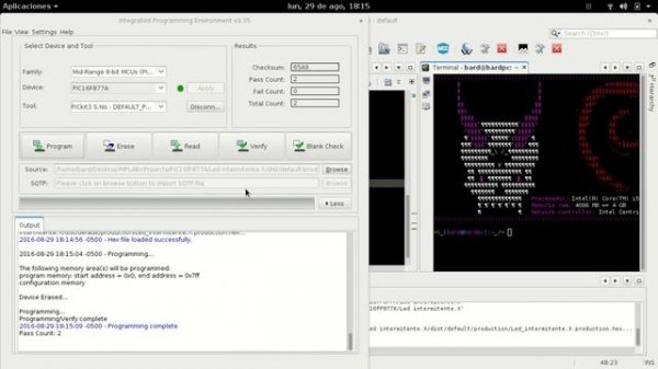 Curso de Pickit3 y MPLABX + Pic16f877a: Programando con Mplab IPE y PICKit3.