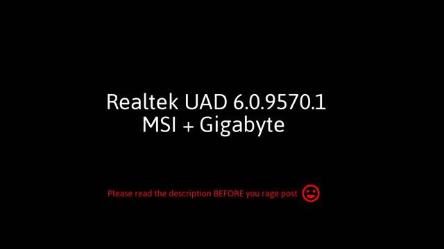 Realtek Universal Audio Driver 6.0.9570.1 - MSI/Gigabyte - Details & Links in Description смотреть онлайн