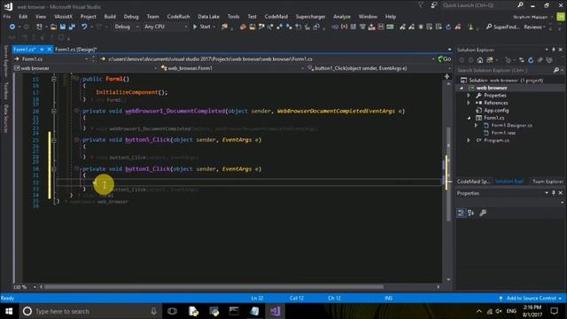 MAKE A WEB BROWSER USING VISUAL STUDIO (without errors!) | ComputerCommander смотреть онлайн